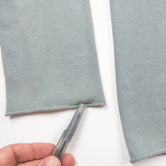 Hannes Roether Cardigan Sweater Men's Large Light Green Button-Up Loop Cotton - Picture 15 of 16